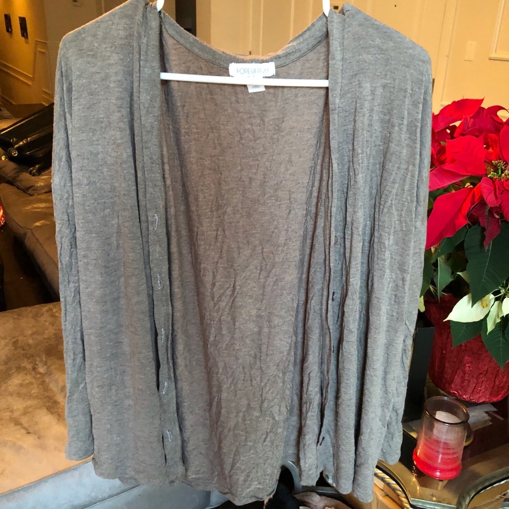 Oatmeal/grey cardigan with buttons size M